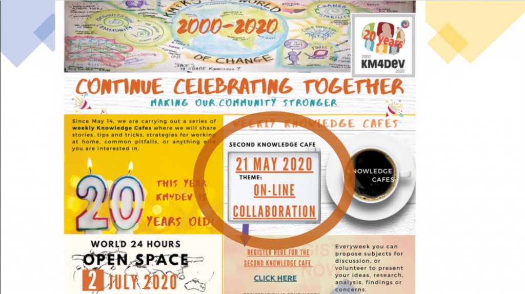 KM4Dev Knowledge Cafe 21 May 2020 Dgroups Online Collaboration